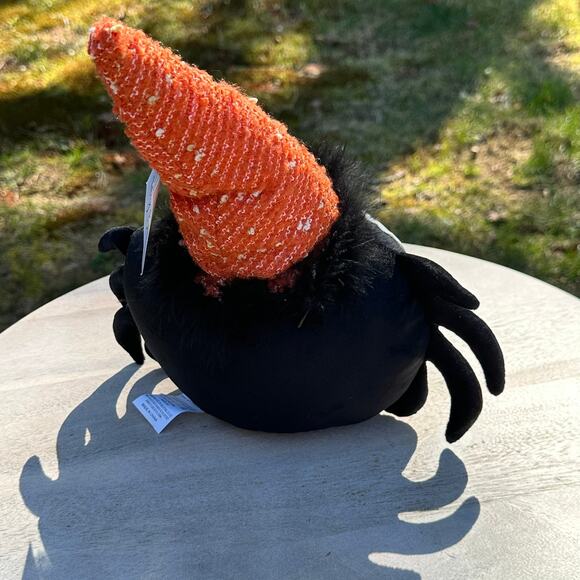 Halloween Smiling Face Spider Orange Hat Weighted Bottom Decoration Doorstop New - Picture 7 of 12